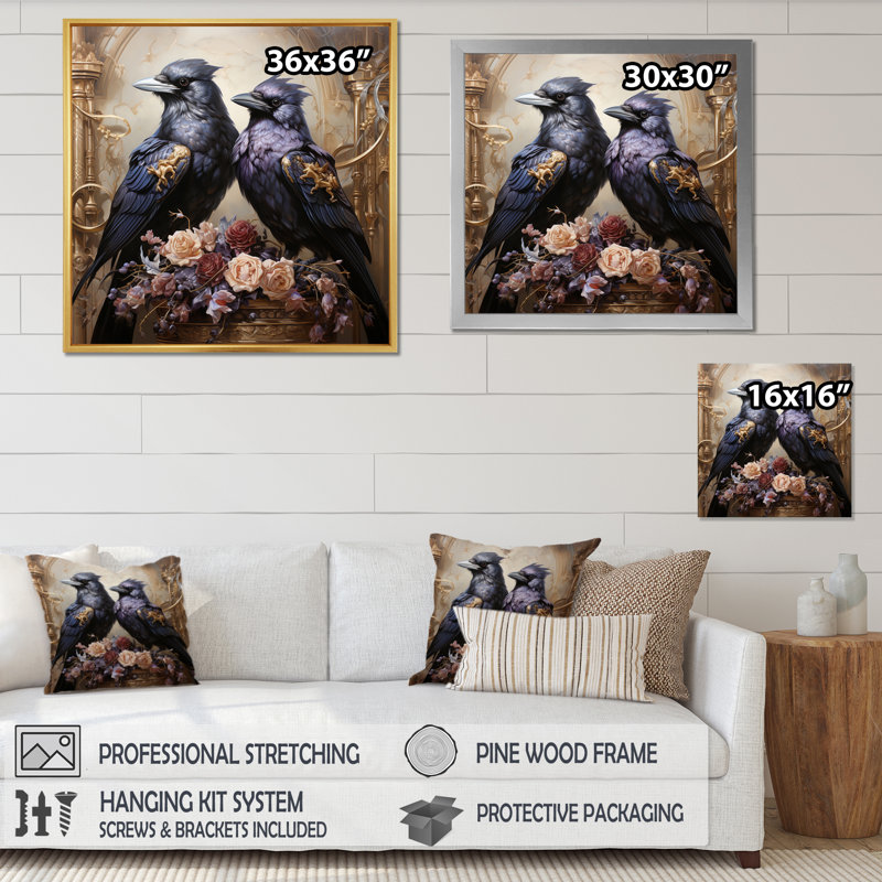 Crow Royal Majesty III - Landscapes Canvas Prints, H 36 po x l 36 po x P 1,5 po, Cadre simple argenté