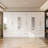 Spacious Three-Piece Closet System With Mirror, Drawers & Gold Handles-304455714