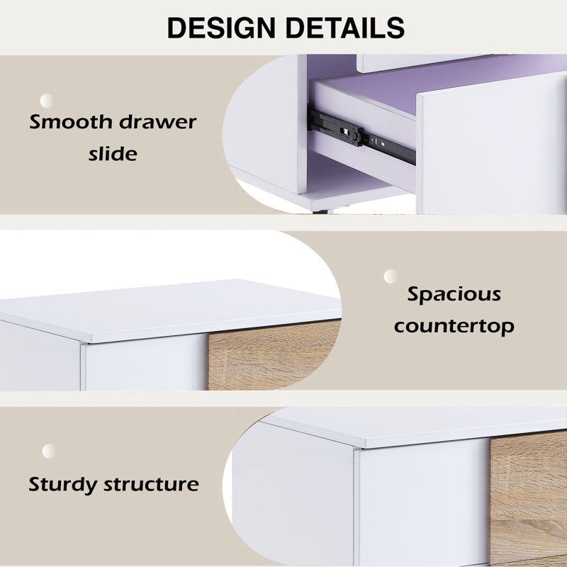 High Gloss Finish End Table