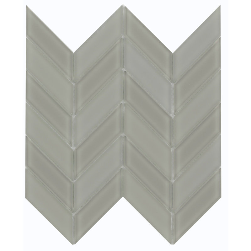 Edge Cream 12 in. x 12 in. Glossy/Matte Glass Wall Tile (10.08 sq. ft./Case), Morning Fog