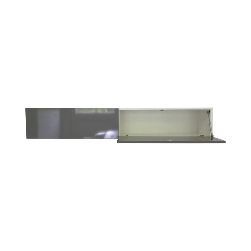 Coan Unfinished Floating TV Stand for TVs up to 78", White/Slate Gray