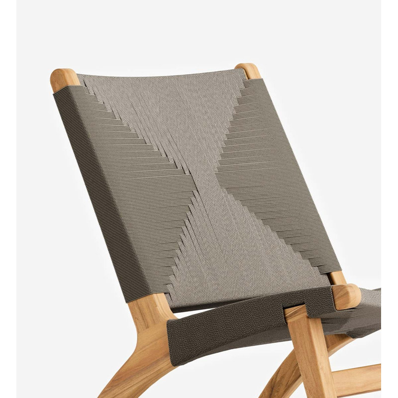 Masaya Lounge Chair, Natural / Taupe Cross Braided Cord