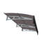 Auvent de fenêtre 79 "x 34" pour maison de mur en béton - Toit en polycarbonate protégé Supports en alliage d'aluminium Brun et gris-713569206-713569205