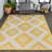 Kyona Geometric Moroccan Diamond Yellow/Cream Indoor/Outdoor Rug-1459045248