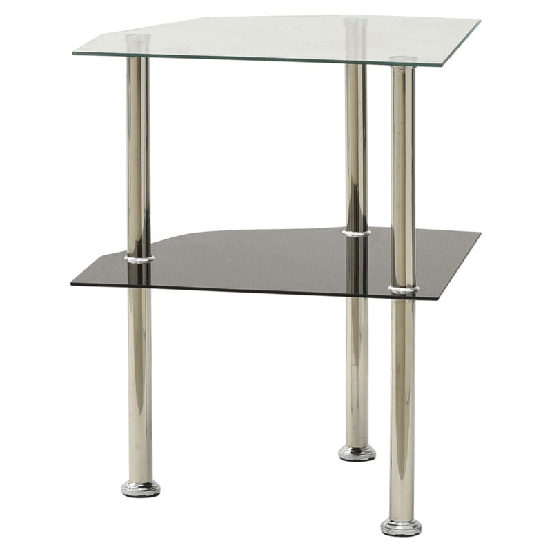 Bladric Glass Top End Table, Black