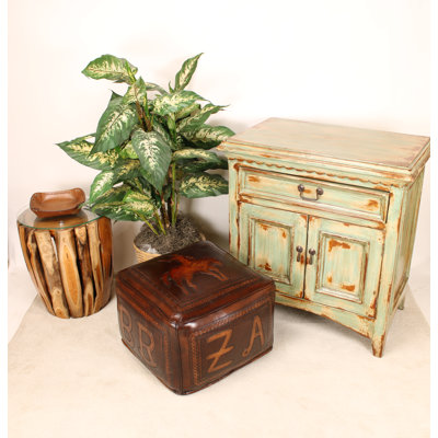 Ewela Leather Ottoman