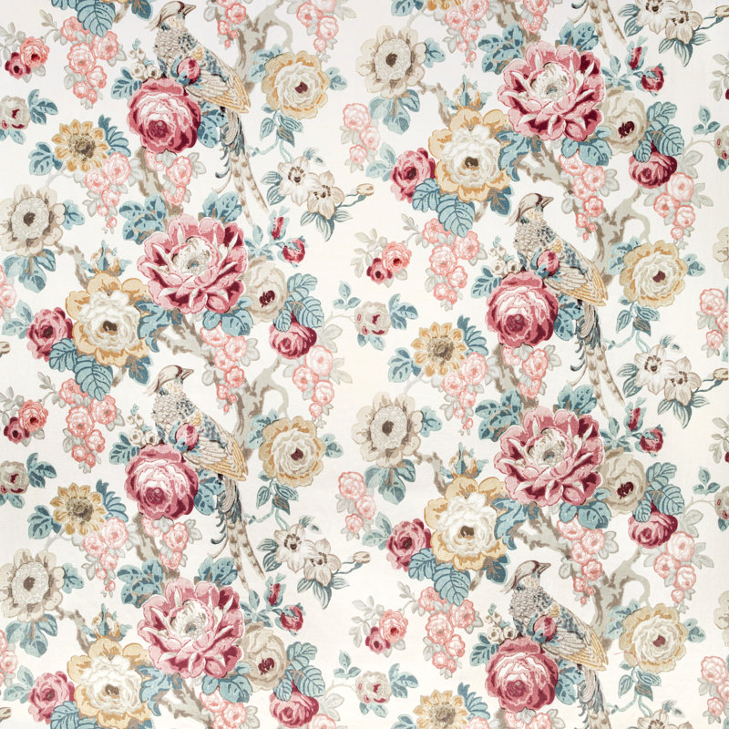 Avondale Print Fabric, Ruby/Spice