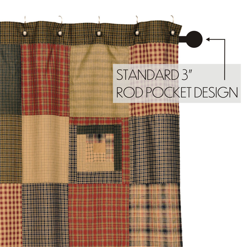 Lanclos Cotton Patchwork Shower Curtain