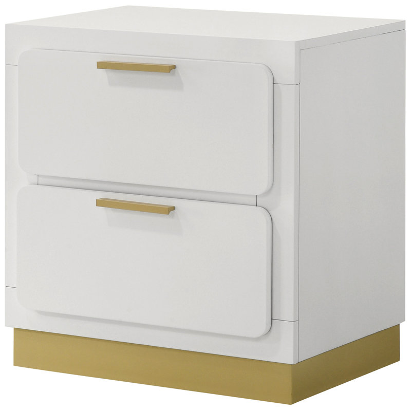Sophia 2-Drawer Nightstand, White