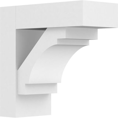 5"W x 12"D x 12"H Standard Merced Architectural Grade PVC Bracket with Block Ends