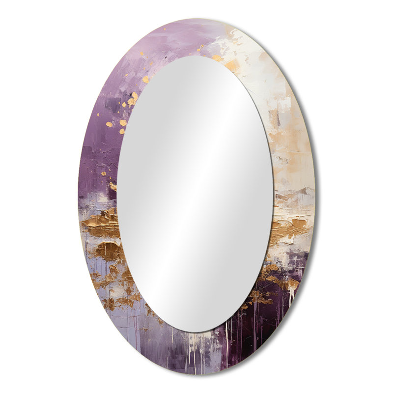 Miroir mural mauve et mauve, 36 po x 24 po