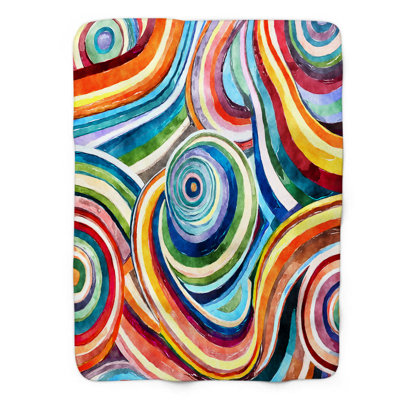 Groovy Gradient Groove Throw Blanket