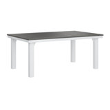 Berlin Gardens Homestead Regular Top With White Base Rectangular Dining Table