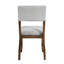 Chaises d'appoint en chenille grise grise, structure en bois brun, assemblage simple, attrait contemporain de 2 tissus de salle à manger modernes, sièges confortables