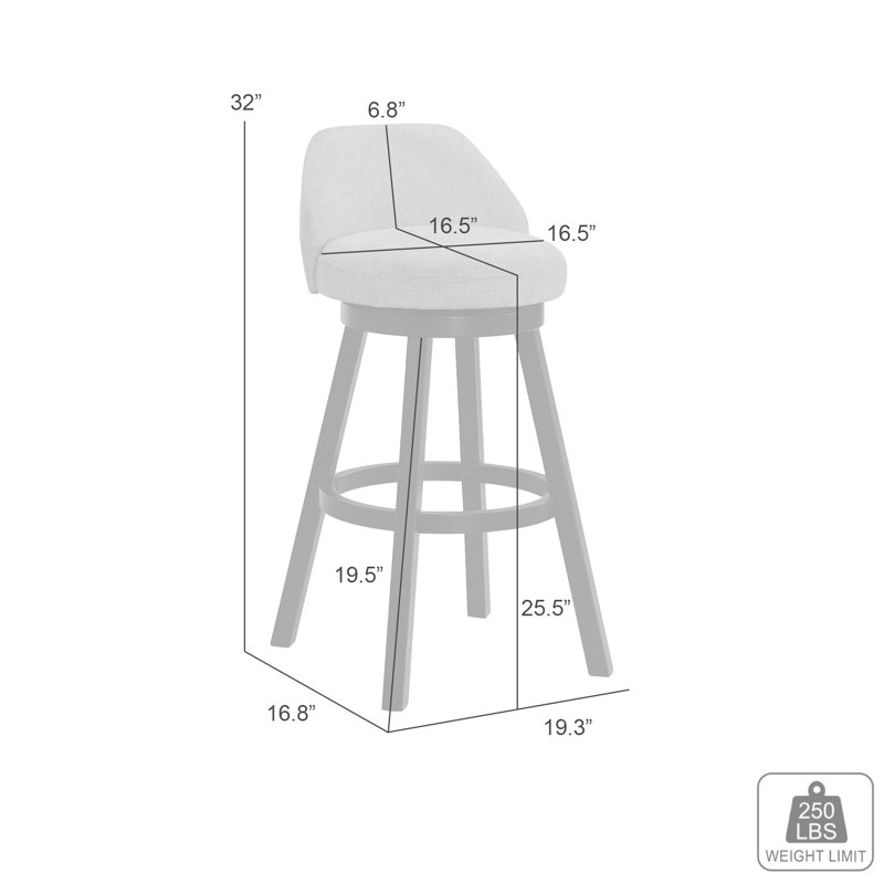 Tabouret de bar de cuisine à hauteur de comptoir Erika, Siège crème / cadre noir, 2