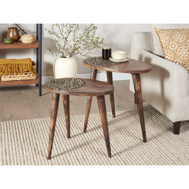 Beverle Solid Wood Nesting Tables