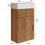 Meuble-lavabo flottant moderne de 16,5 pouces avec lavabo intégré en céramique et rangement, parfait pour les petites salles de bain