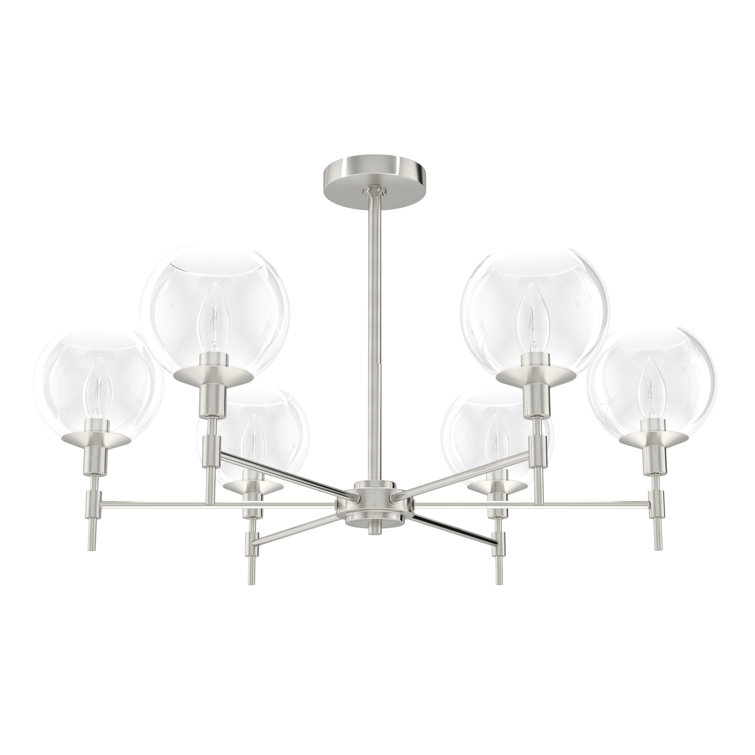 Jaylanie 6 - Light Dimmable Modern Linear Chandelier