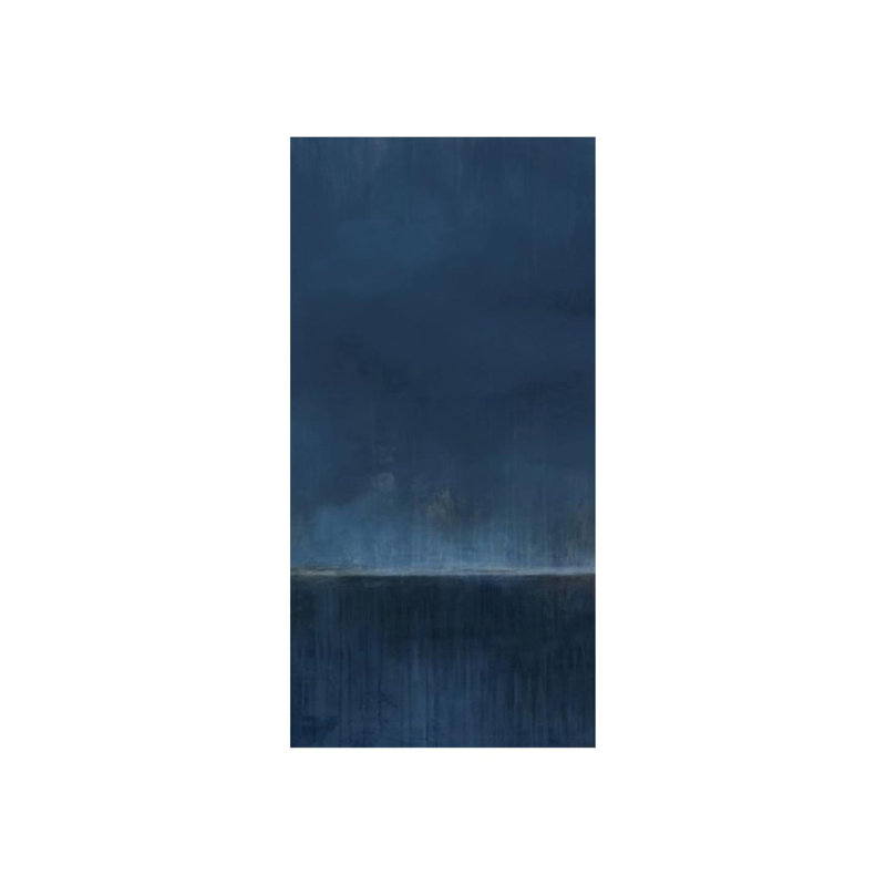 Rhapsody In Blue I Painting by Barclay Butera, Image Brush Gel, 48" H x 24" W x 1.5" D