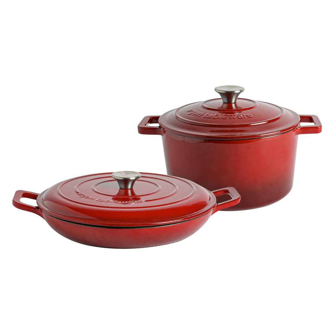 Argon Tableware Cast Iron Casserole Dish Set