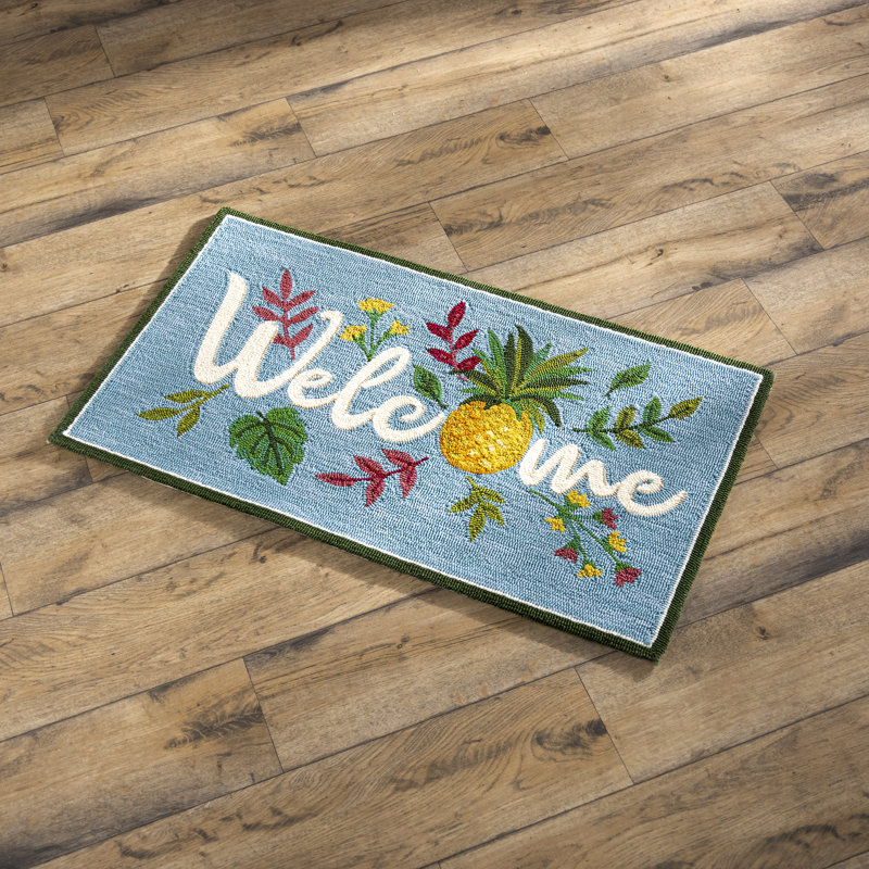 Adymn Hand Hooked Indoor / Outdoor Rug, Rectangle 2' x 3'6"