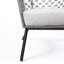 Méridienne de patio en acier durable, design gris moderne pour la maison et le jardin