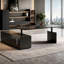 Bureau de direction électrique réglable en hauteur en forme de L, moderne et luxueux, de 260 cm (102,36 po), avec grande capacité de rangement – ​​Table de bureau réglable en hauteur-557438050