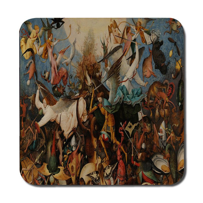 Placemat And Coaster Set Featuring Dramatic Fantasy Battle Artwork