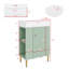 Petit meuble-lavabo avec lavabo simple en céramique-414888836