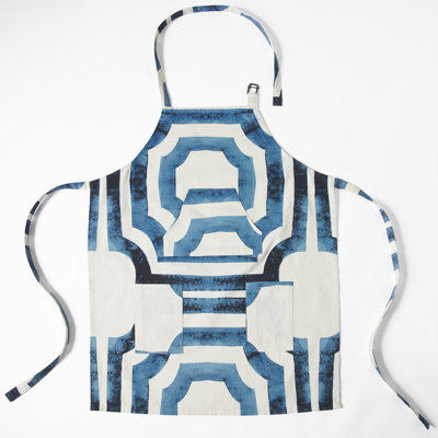 Printed Cotton Kitchen Apron with Pockets Adjustable
