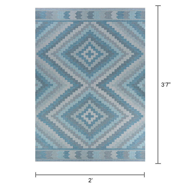 Temple Cloud Performance Indoor / Outdoor Rug, Rectangle 2' x 3'7"
