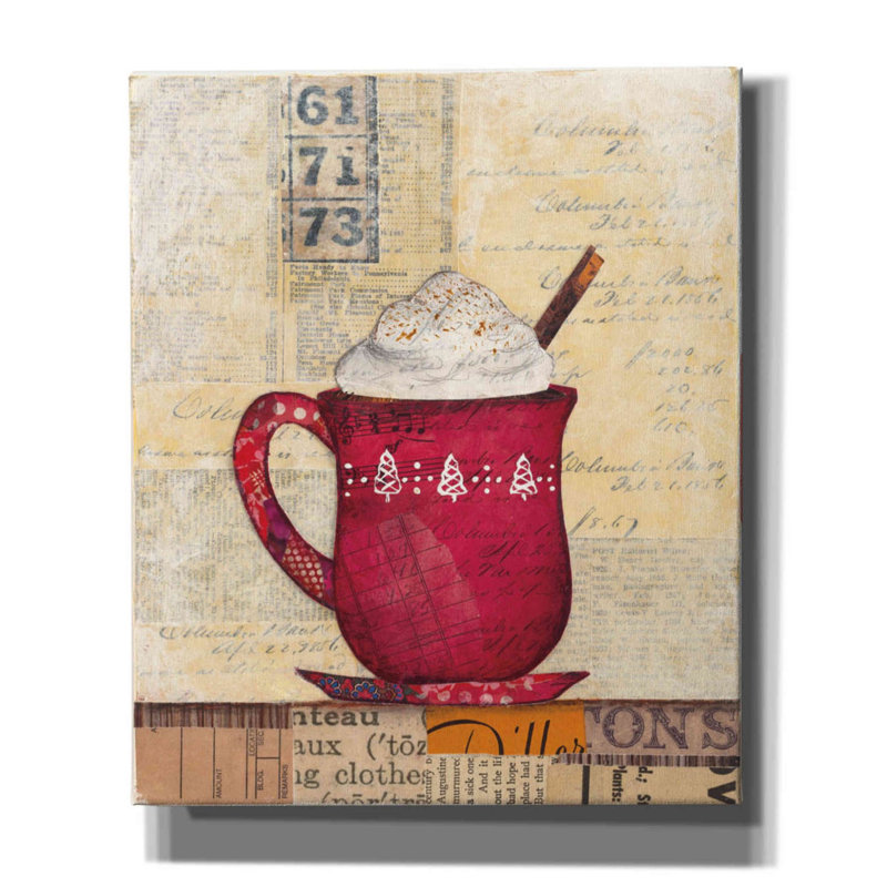 «Cozy Cups III» par Courtney Prahl, art mural sur toile, H 24 po x l 20 po x P 0,75 po