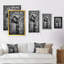 Girafe africaine en noir et blanc - reproduction d'art sur toile-1992279446-1992279448