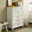 Buffet décoratif blanc en bois massif