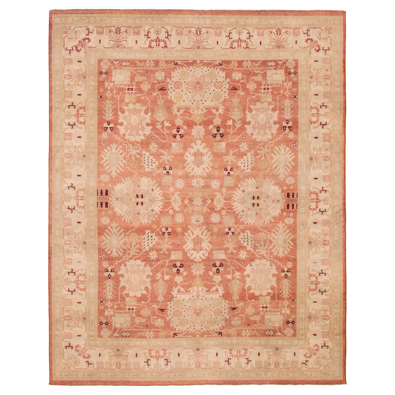 Tapis rectangulaire unique en laine de 7 pi 11 po x 10 pi Agamjot