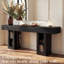 Console de 71 pouces de long avec prise de courant, canapé moderne étroit, table de couloir d'entrée avec tablettes de rangement réglables ouvertes pour le vestibule du salon-126700130-126700129