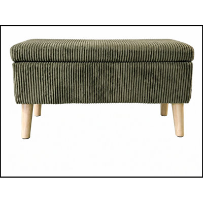 Upholstered Bench with Flip-Top Storage and sturdy legs