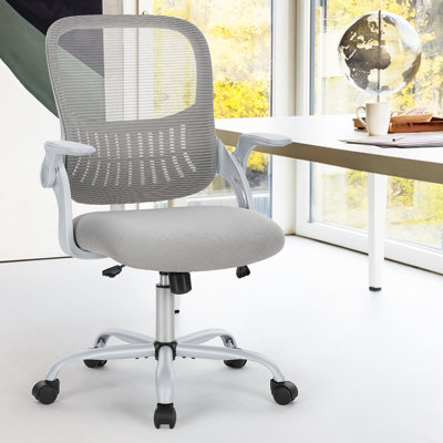 Office Mid Back Ergonomic Mesh Computer Desk Larger Seat Executive Height Adjustable Swivel Desk  Chair -  Inbox Zero, 8BFC4F154D144A57B4F67E5FF3292449