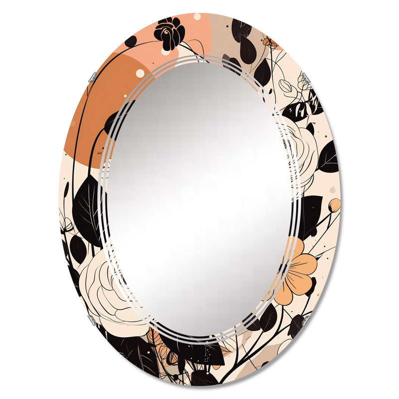 Sulkey - Miroir mural moderne ovale, 30 po x 20 po