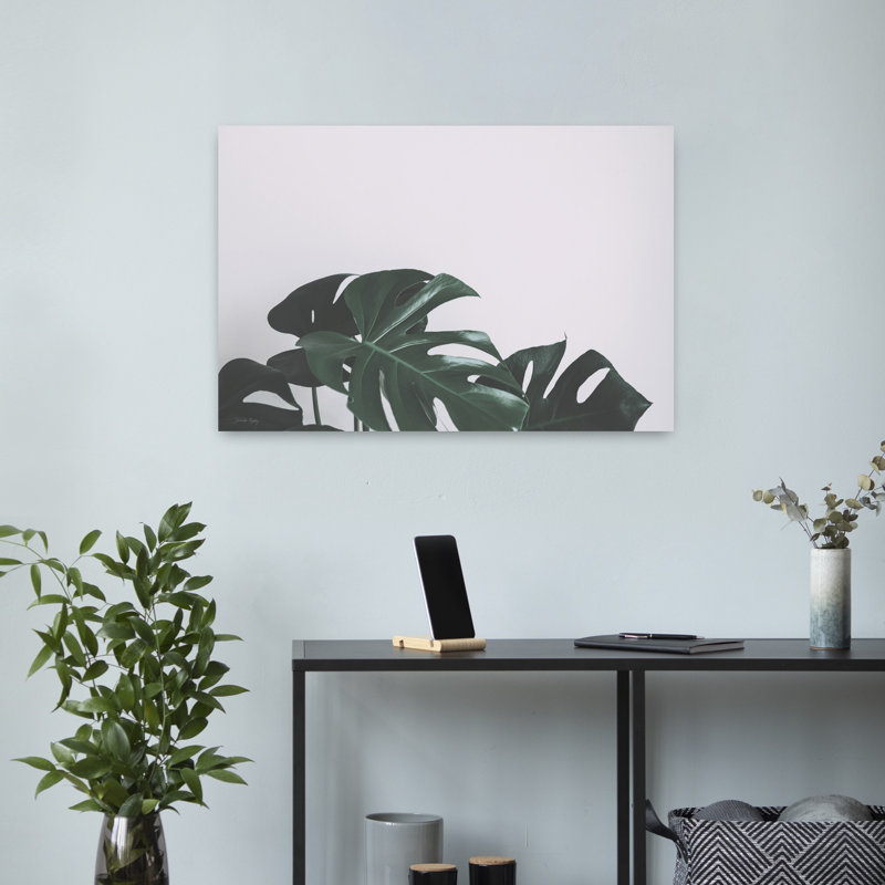 Moody, art abstrait de paysage tropical, H 16 po x l 24 po