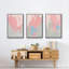 Blush Abstract I, reproduction encadrée sur toile 3 pièces-91891248-91891249