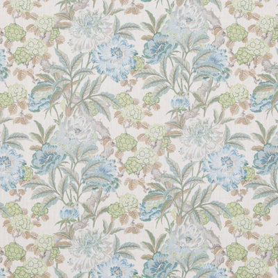 Ashmore Summer Peony 100% Linen Fabric