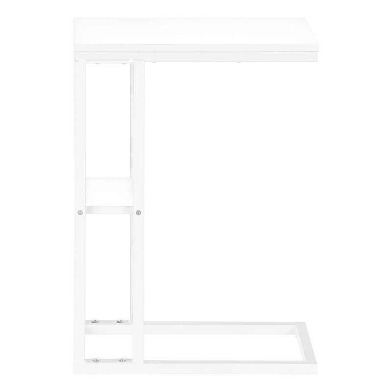 Shem End Table, White, 25.25" H x 10.25" W x 18.25" D