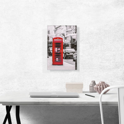 " London England Red Telephone Kiosk Rectangle "