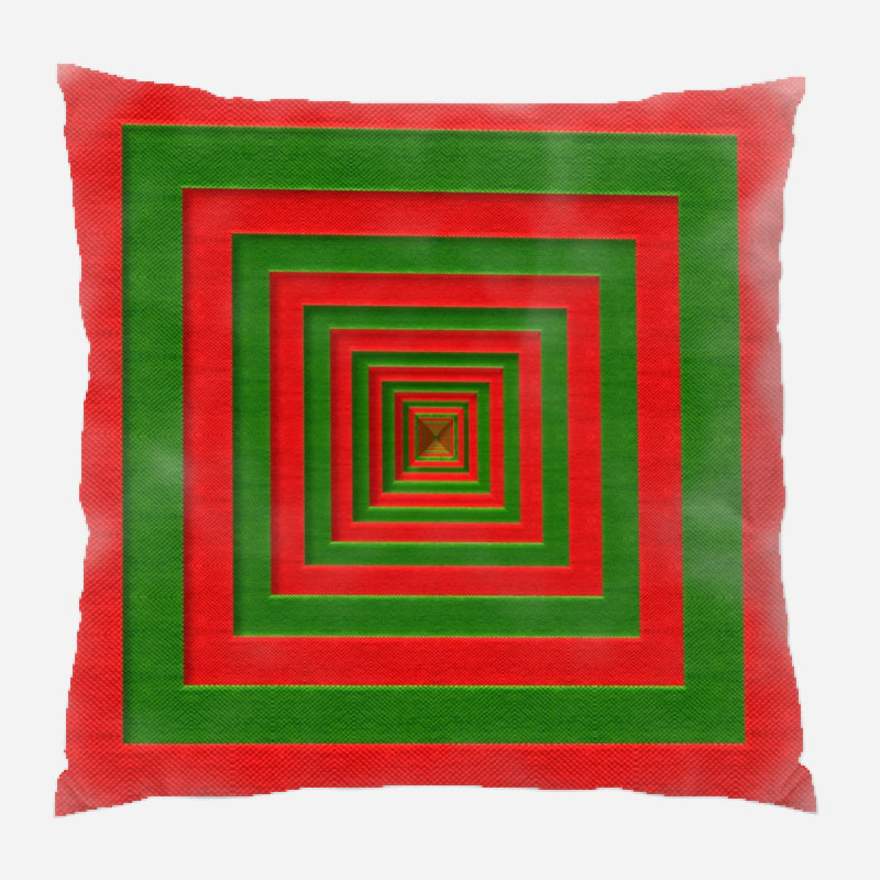 Fabric Geometric Microsuede Reversible Throw Pillow