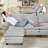 Oversized modern comfy comfy sofa with Ottoman-867979013