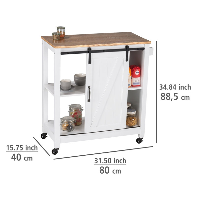 80 cm W Kitchen Cart with