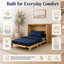 Armoire-lit simple avec matelas en mousse à mémoire de forme Night & Day Furniture, fabrication en bois franc massif, naturel-147816479