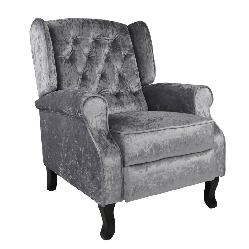 Marcus 75.5cm Wide Velvet Wing Chair Recliner