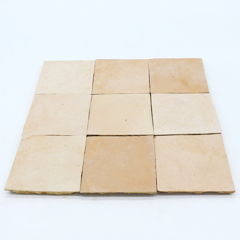 4" x 4" Terra Cotta Grid Singular Wall & Floor Tile, Tan